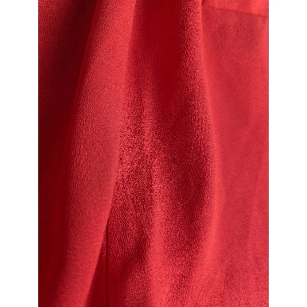 Nordstrom Halogen Red‎ Trousers Pants Pleated Waist Elastic Back.